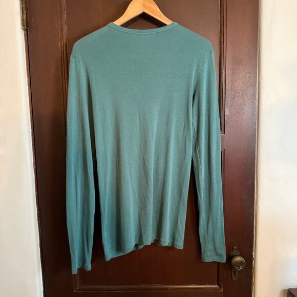 PRAIRIE UNDERGROUND | Green Organic Cotton Long Line lightweight Cardigan Small - Picture 2 of 7